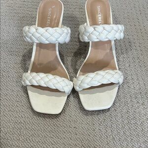 New Sincerely Jules White Braided Sandals